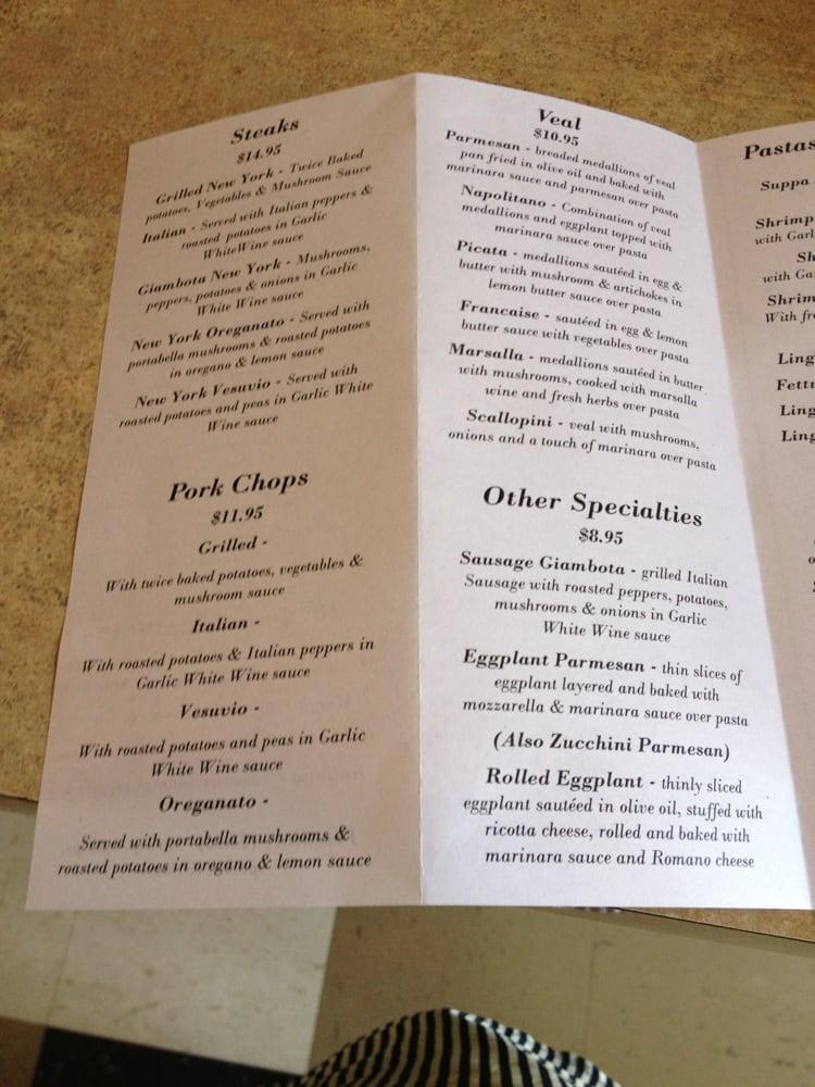 Menu at Edgar's Italian Restaurant, Madera