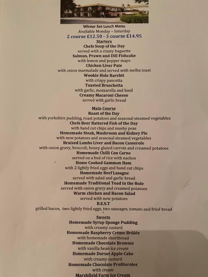 Haddon house christmas menu