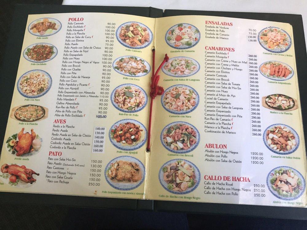 Menu at Palacio Royal Restaurant (Tijuana), Tijuana, Blvd. Agua