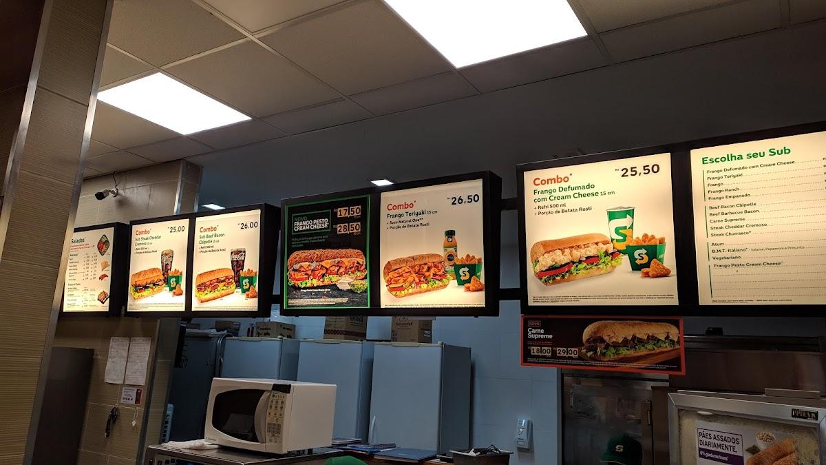 Subway cardápio
