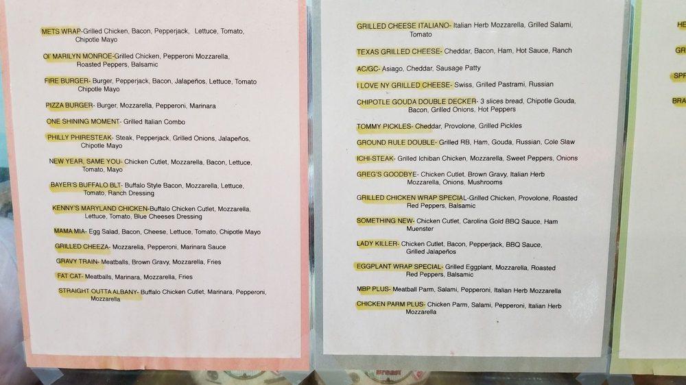 Menu at Hayward's Deli, Sloatsburg
