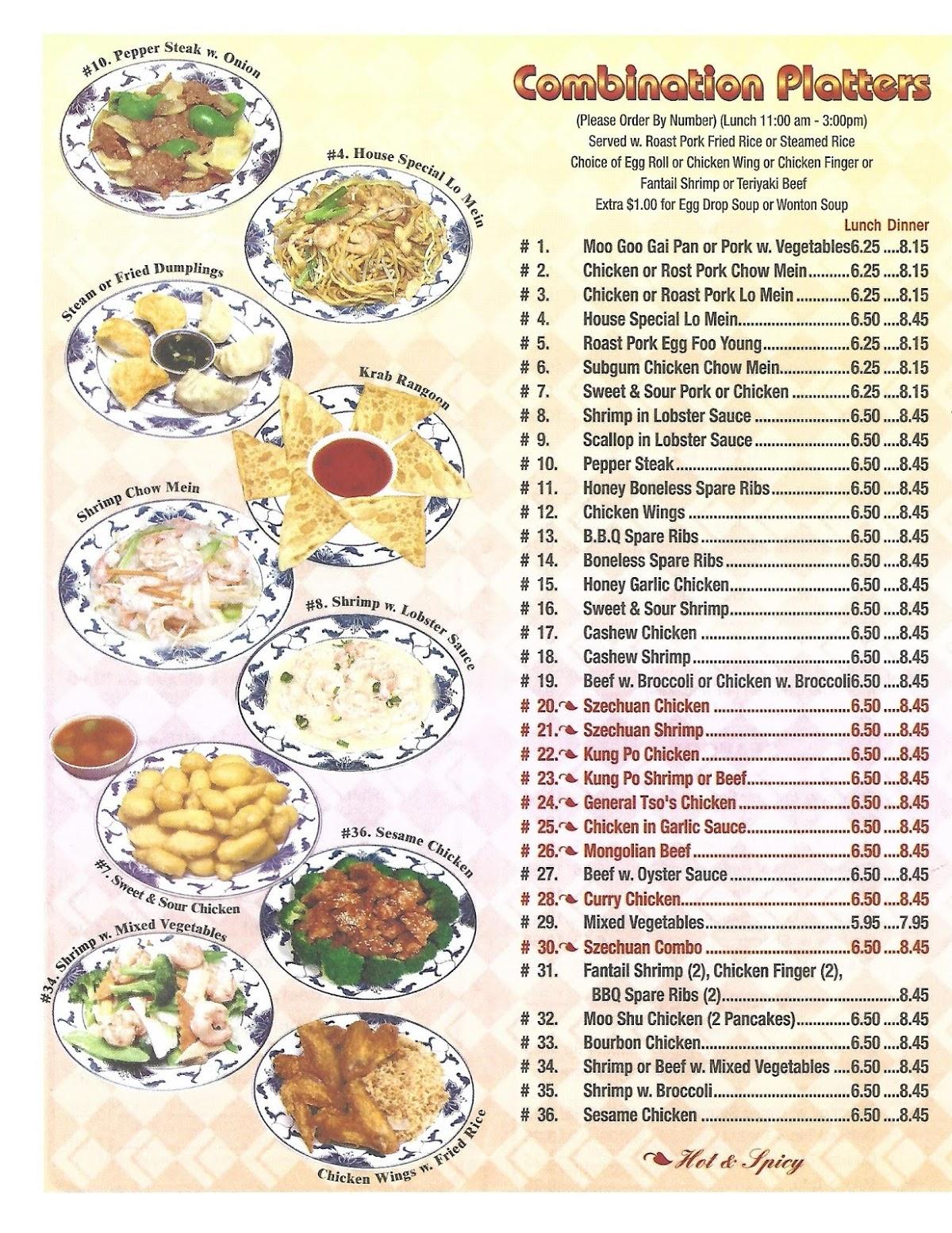 Menu at Fon Lee Chinese Take Out restaurant, West Palm Beach