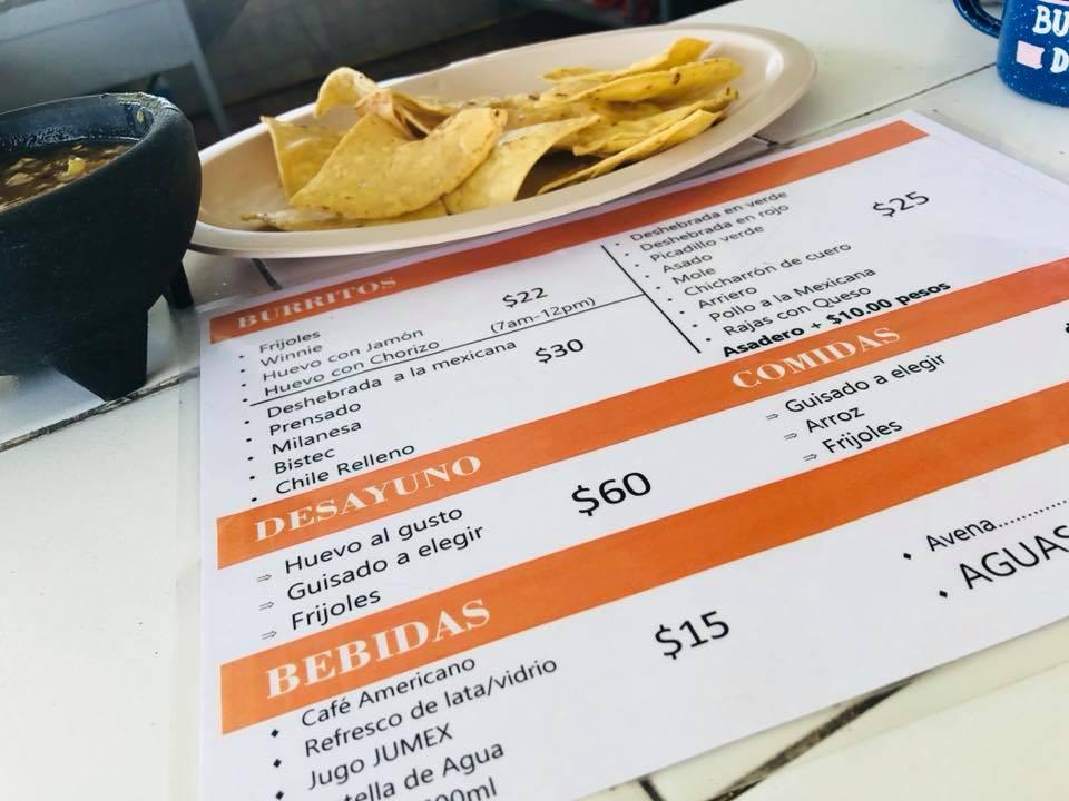 Menu at Burritos Del Sol restaurant, Ciudad Juarez, Av. Rafael Pérez