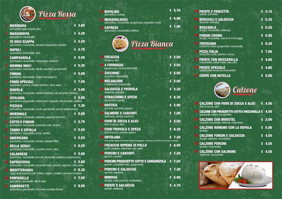 Menu di Pizza Italia 