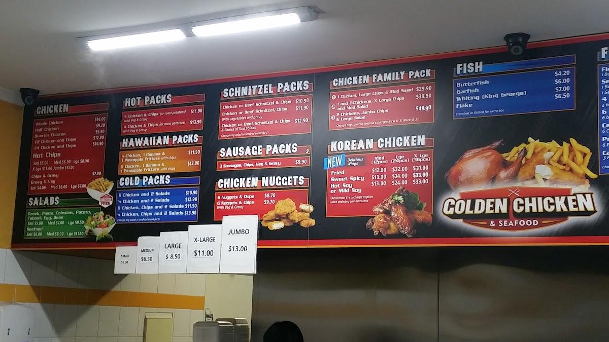 Menu at Golden Chicken And Seafood restaurant, Glenunga