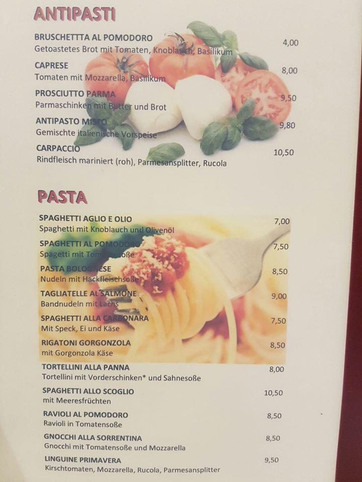 Speisekarte von Osteria Pizza e Pasta Lucia & Lory, Pommelsbrunn