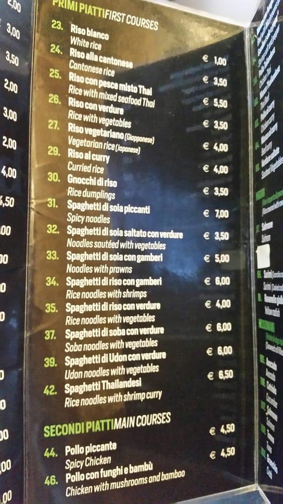 Menu di Ristorante Bambù 