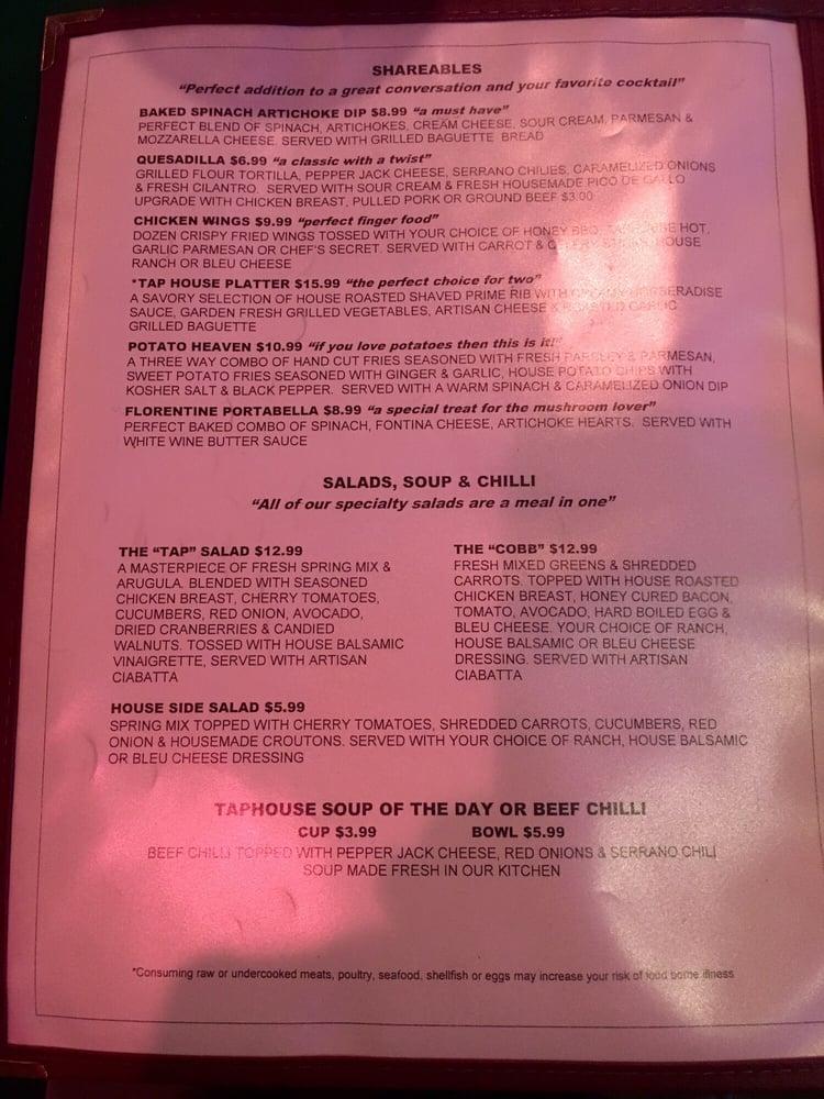 Menu at Parkview Tap House pub & bar, Fountain Hills