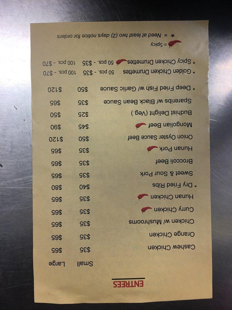 Menu at Jasmine Chinese Food to Go restaurant, San Leandro