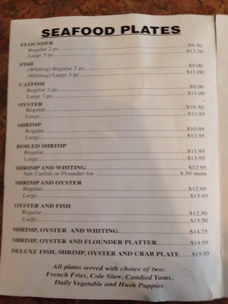 Menu at Williamson's Barbecue Restaurant, Chadbourn, N Brown St