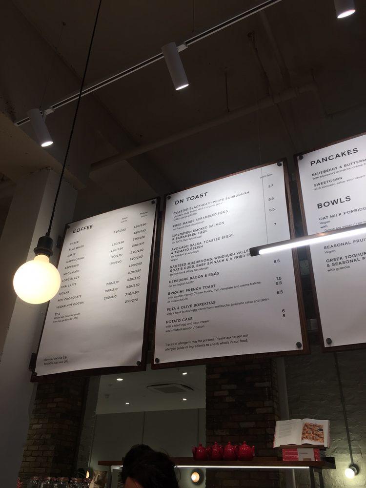 Menu at GAIL's Bakery Cambridge, Cambridge