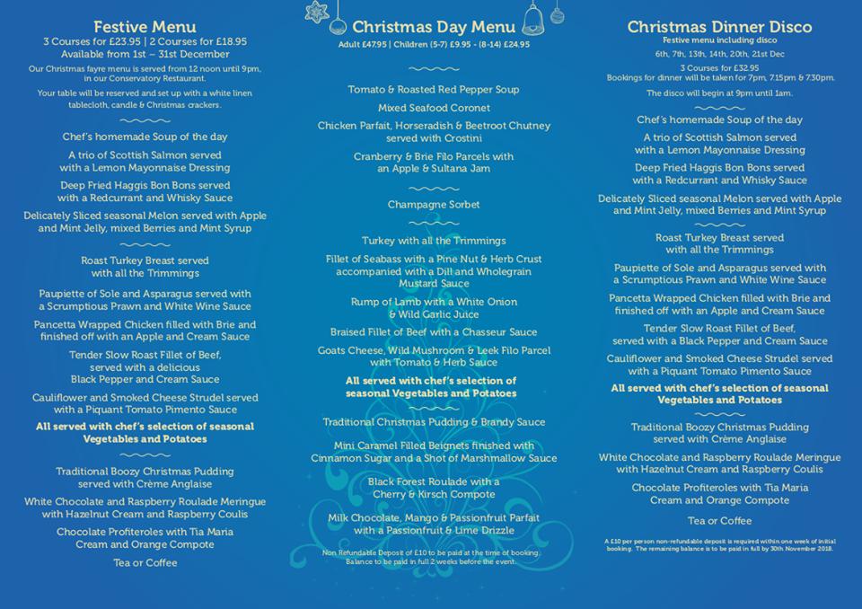 Menu at Fairway Hotel & Restaurant, Bathgate
