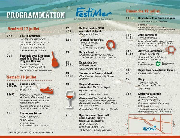 Carta de RestoBar La Marina, Caraquet