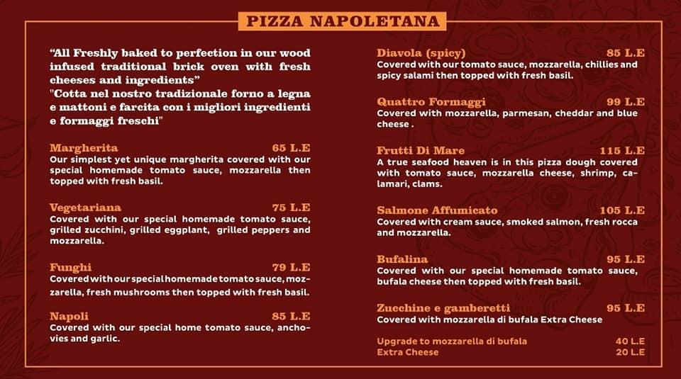 Menu at Dough House La Casa Dell'impasto restaurant, Sharm ElSheikh
