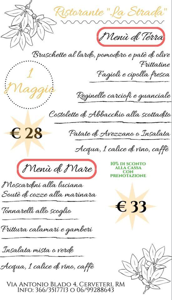 Menu di La Strada 