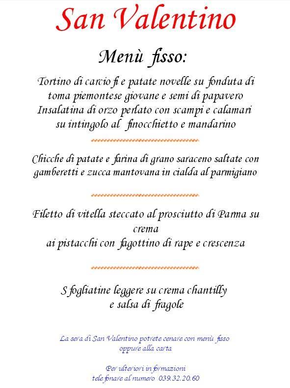 Menu Da Osteria Del Cavolo Ristorante Monza