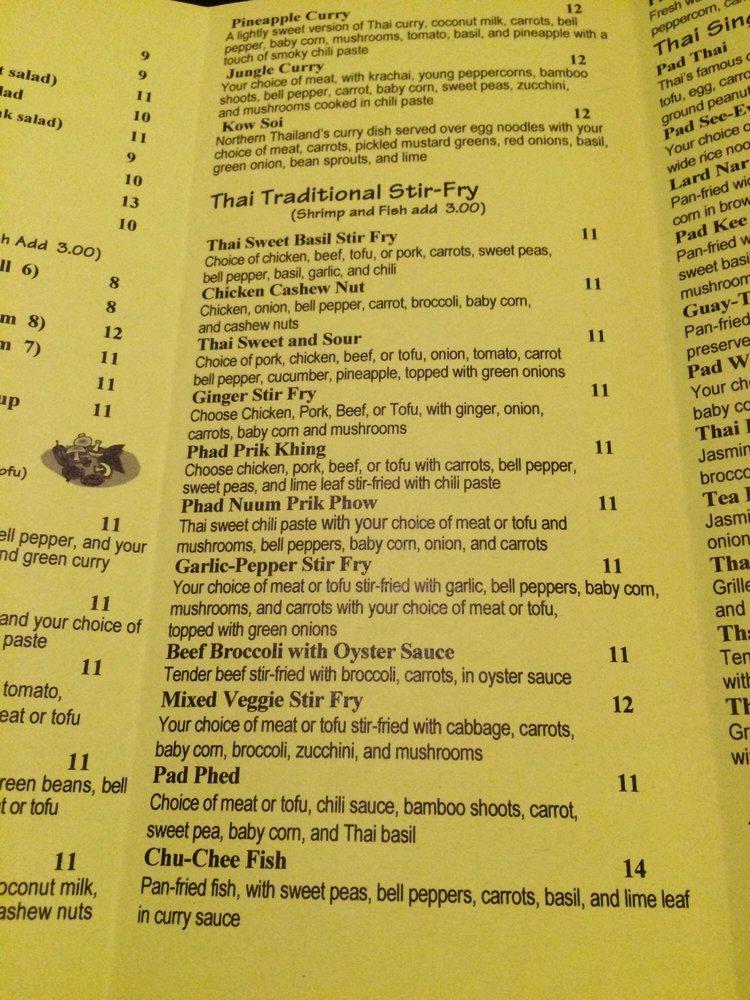 Carta del restaurante Tea Rose Diner, Murray