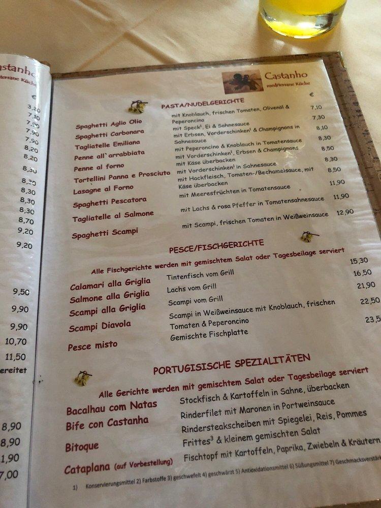 Speisekarte von Restaurante Castanho, Eichenau