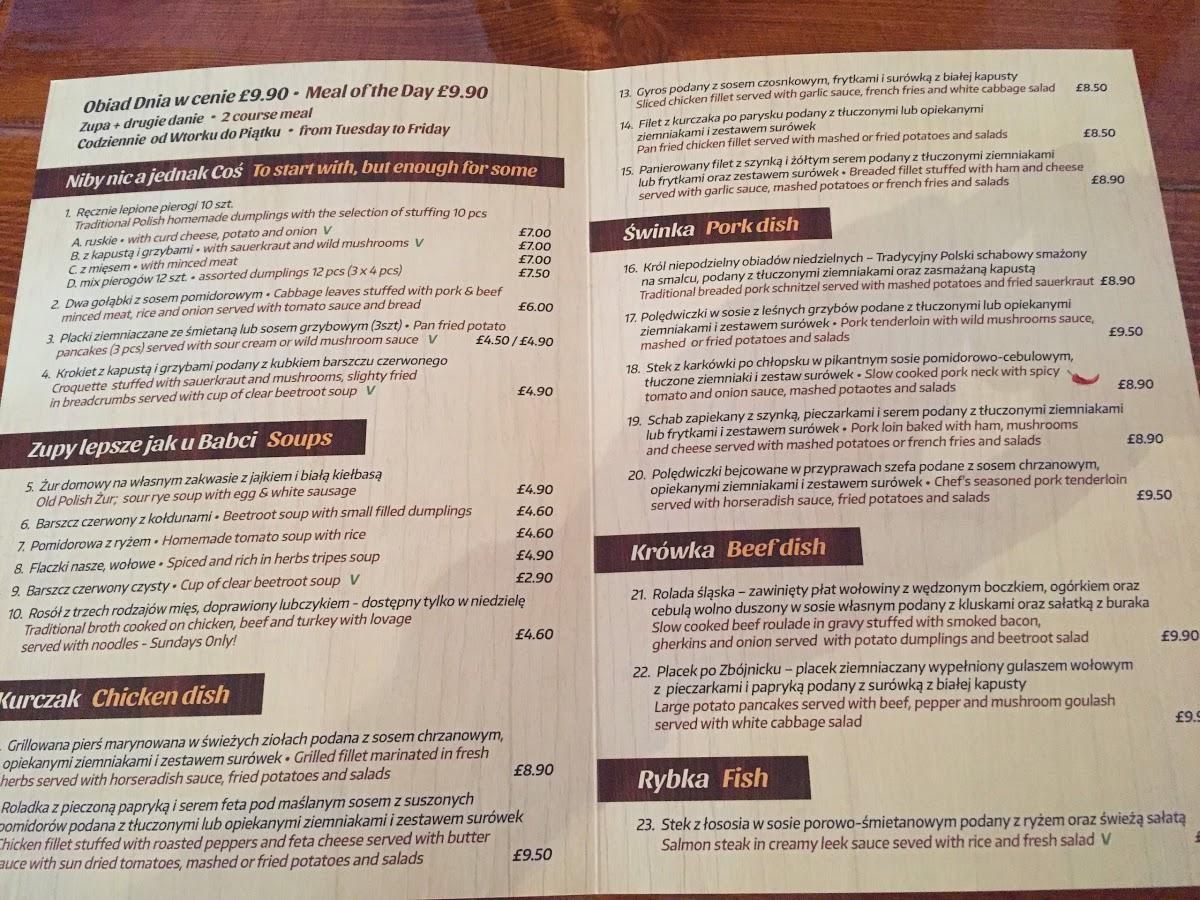 Menu at Bros. Bistro restaurant, Corby