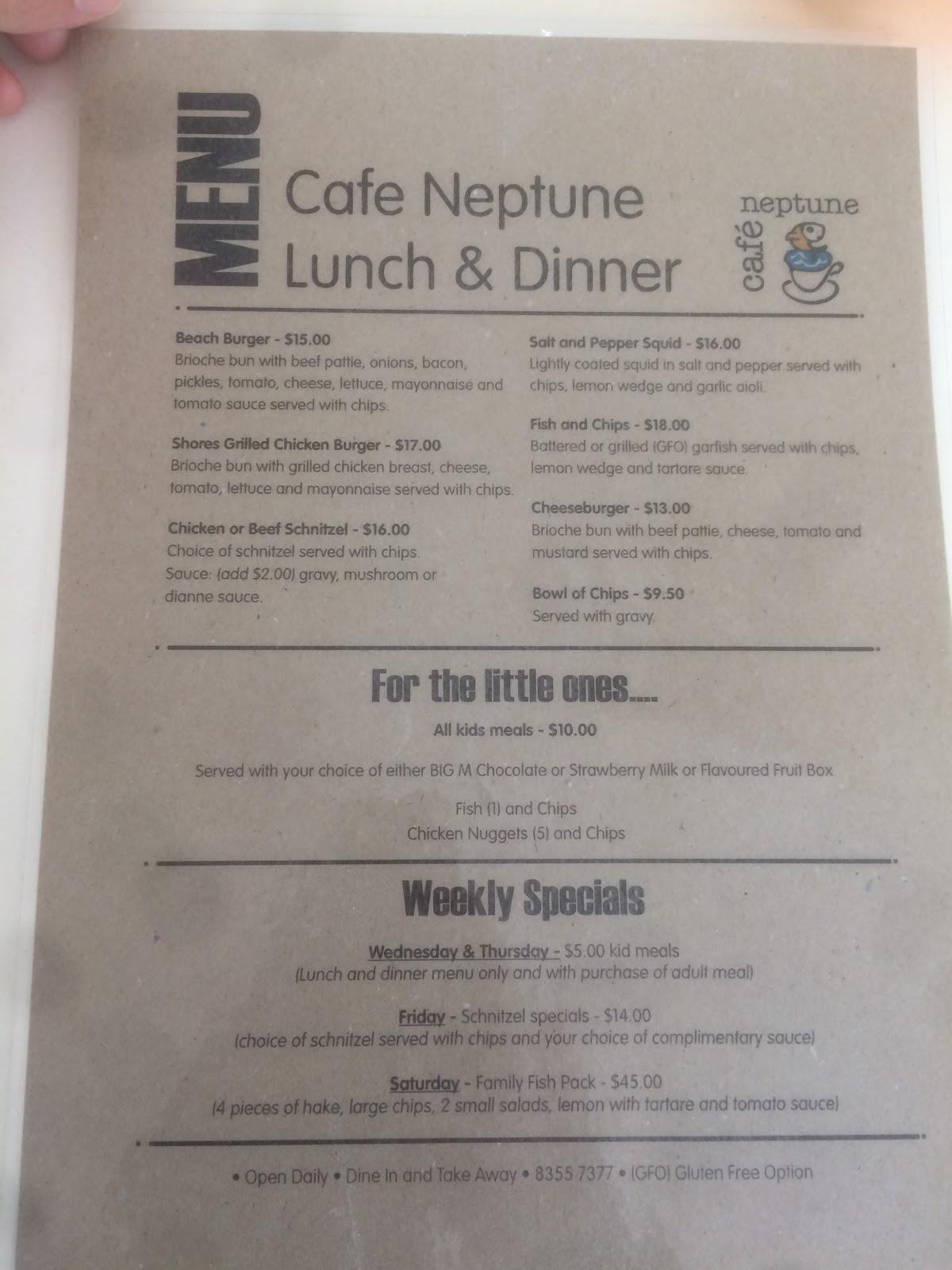 Menu at West Beach Patisserie and Eatery ( Formerly The Shack), West Beach