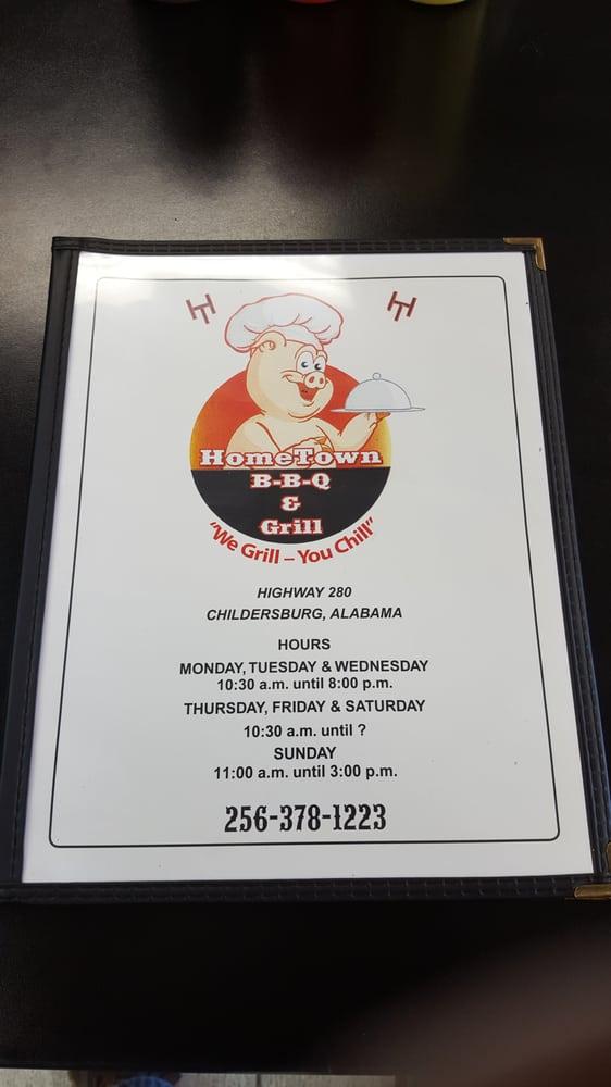 Menu at Hometown BBQ & Grill, Childersburg