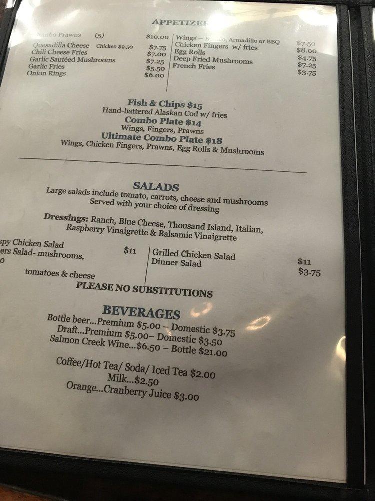 Menu at French Gulch Hotel pub & bar, French Gulch