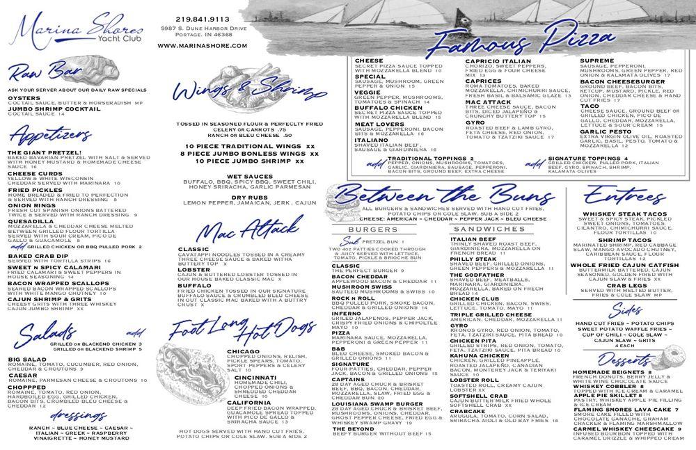 baltimore yacht club menu