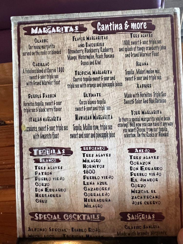 Menu at Al Carbon Steakhouse, McCleary