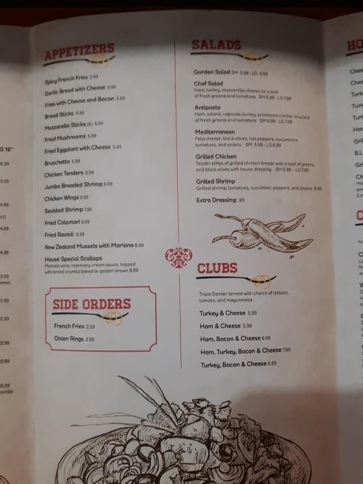 Carta del restaurante Wood Fired Oven, Grottoes, 75 Augusta Ave