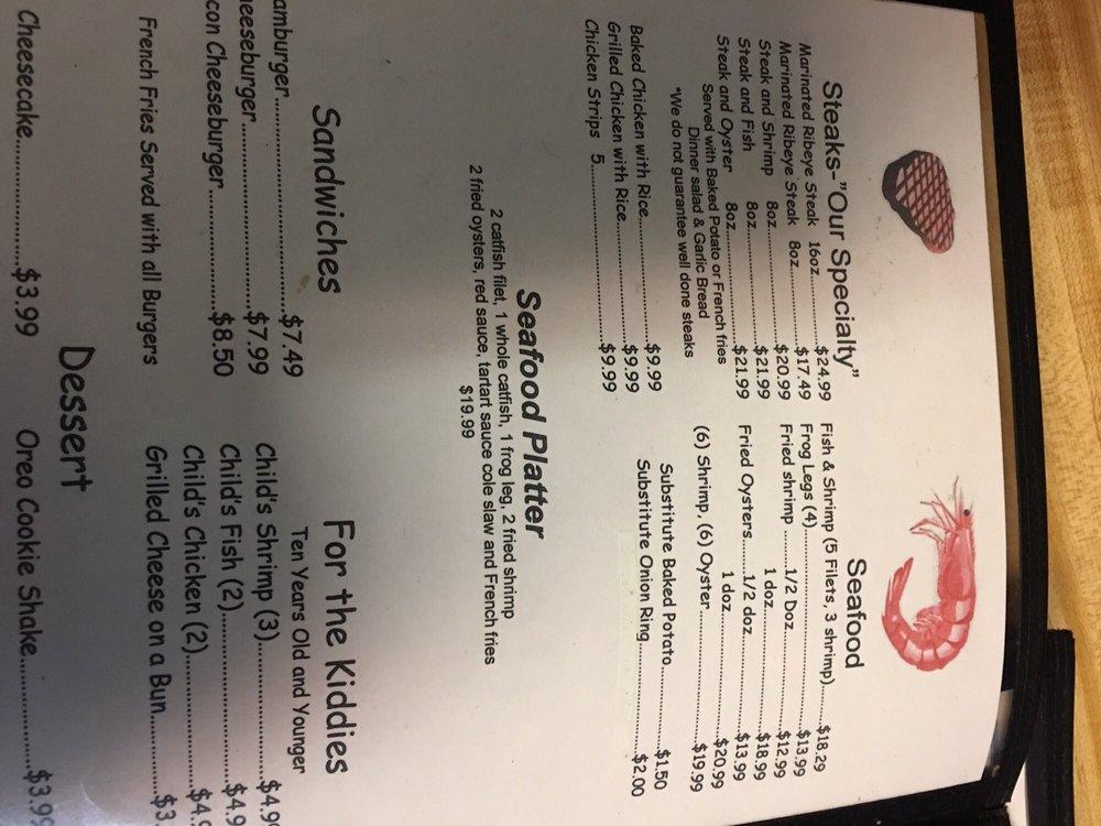 Menu at Jan's River Restaurant, Shreveport, W 70th St
