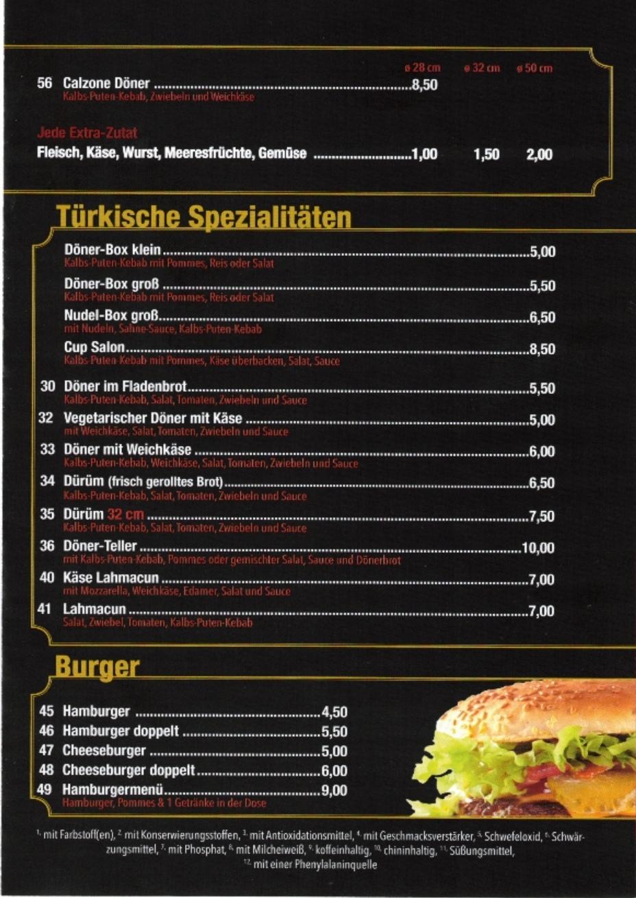 Speisekarte von Aram‘s Döner restaurant, Neumarkt-Sankt Veit