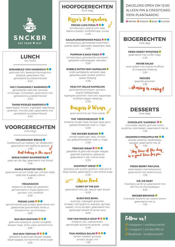 Menu de SNCKBR