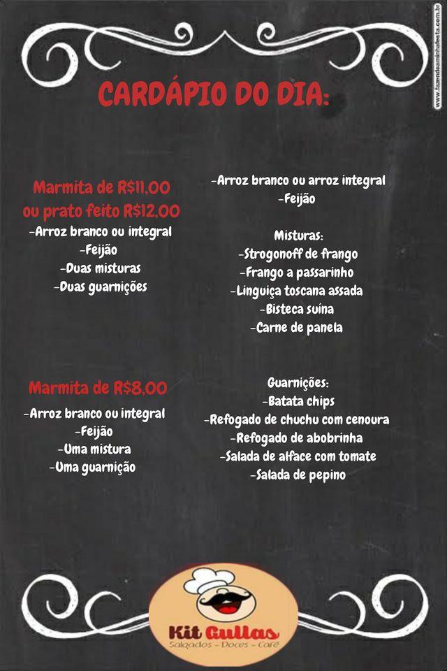 Kit Gullas cardápio