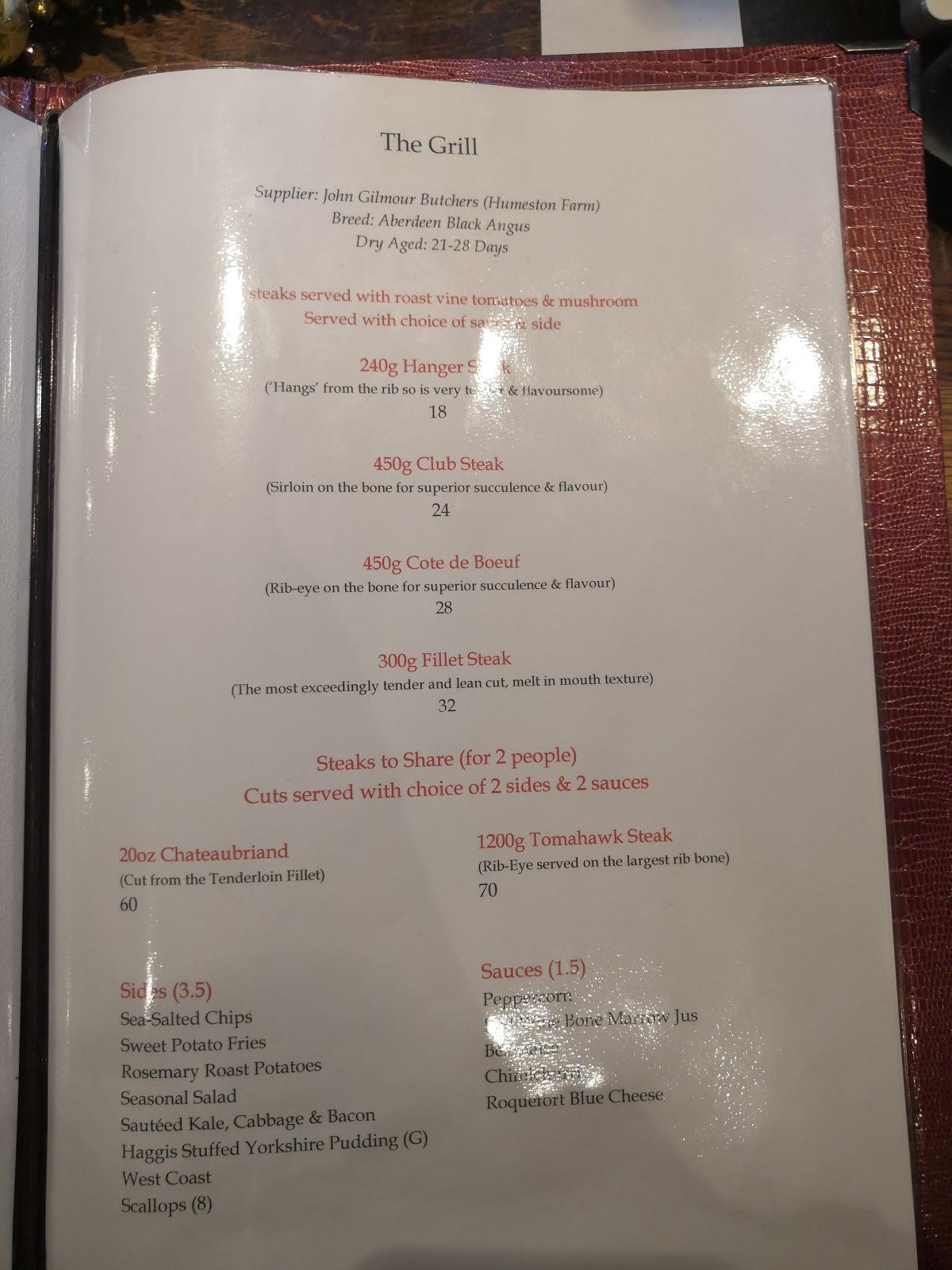 Menu At Mini Grill Steakhouse Glasgow Glasgow 244A Bath St Menu At Mini Grill Steakhouse Glasgow Glasgow 244A Bath St