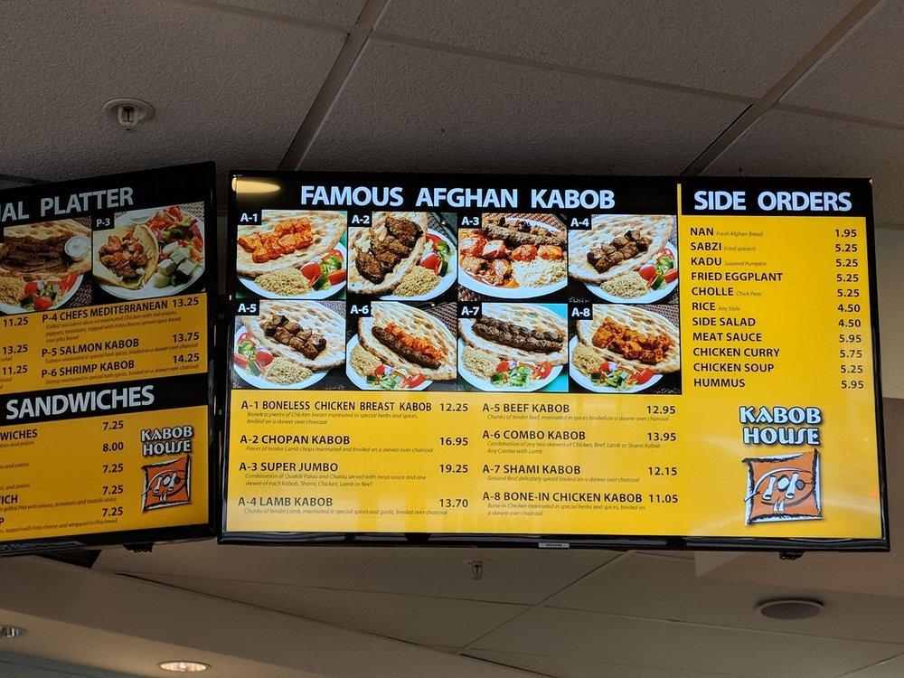 Menu at Kabob Garden restaurant, Arlington, 933 N Quincy St