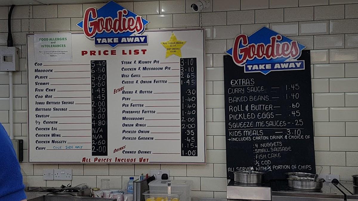 Menu at Goodies Fish And Chips restaurant, Southampton, Ringwood Rd