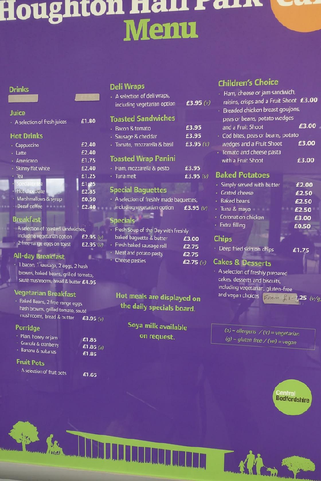 menu-at-houghton-hall-park-cafe-dunstable