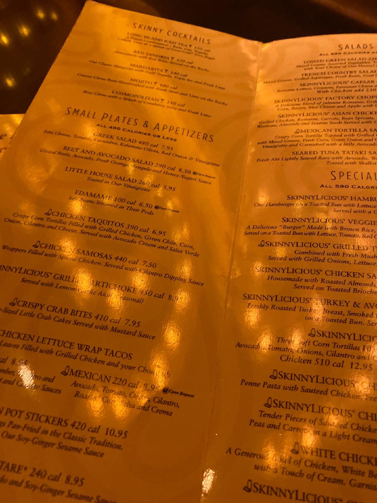 Menu at The Cheesecake Factory desserts, Greenville