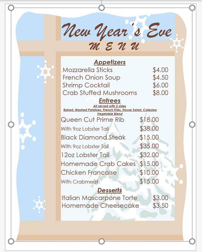Menu at J Paul B Catering restaurant, Freeland