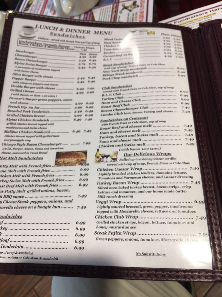Menu at Grubsteakers Restaurant, Rochelle