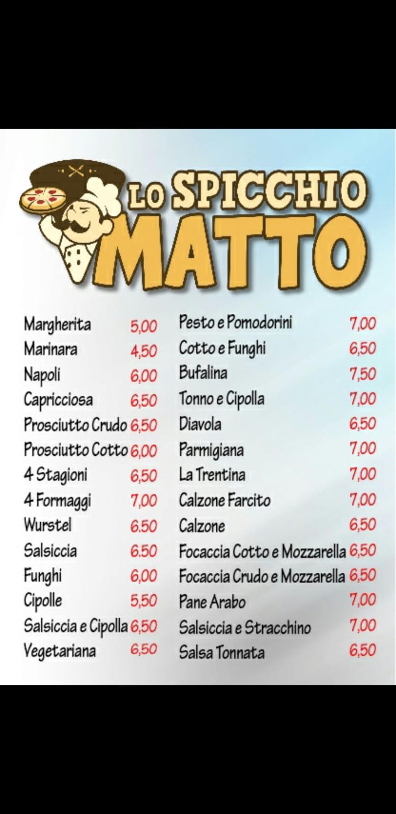 Menu di LO SPICCHIO MATTO SRL 