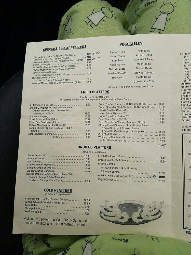 Menu at Seafood Bay Inc restaurant, Philadelphia
