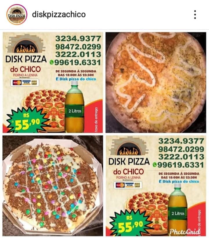 Menu at Disk pizza chico pizzeria, Florianópolis