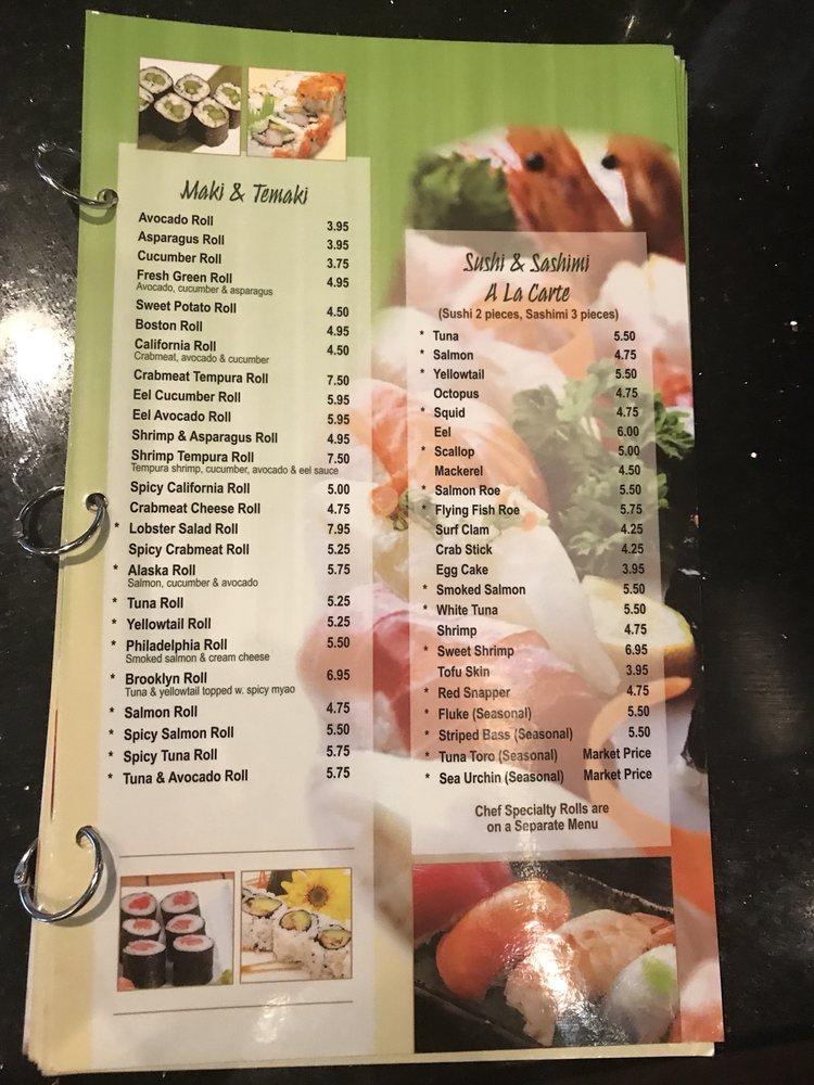 Menu at Osaka Japanese Steakhouse, Beavercreek