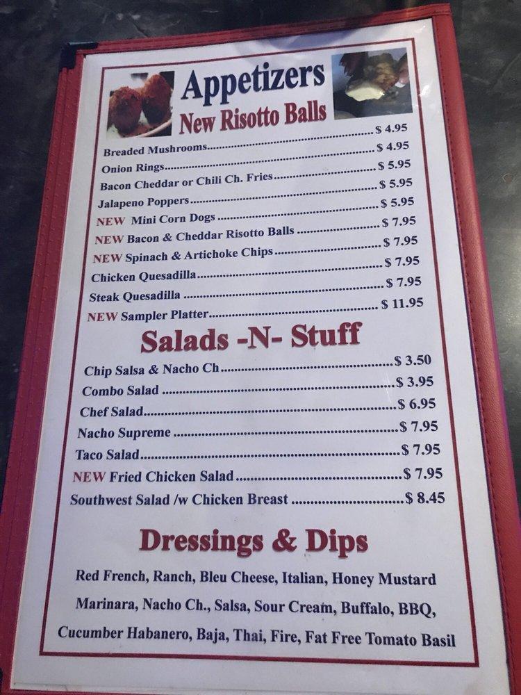 Menu at Jimbo's Billiard Pub & Eatery, Anderson, Main St
