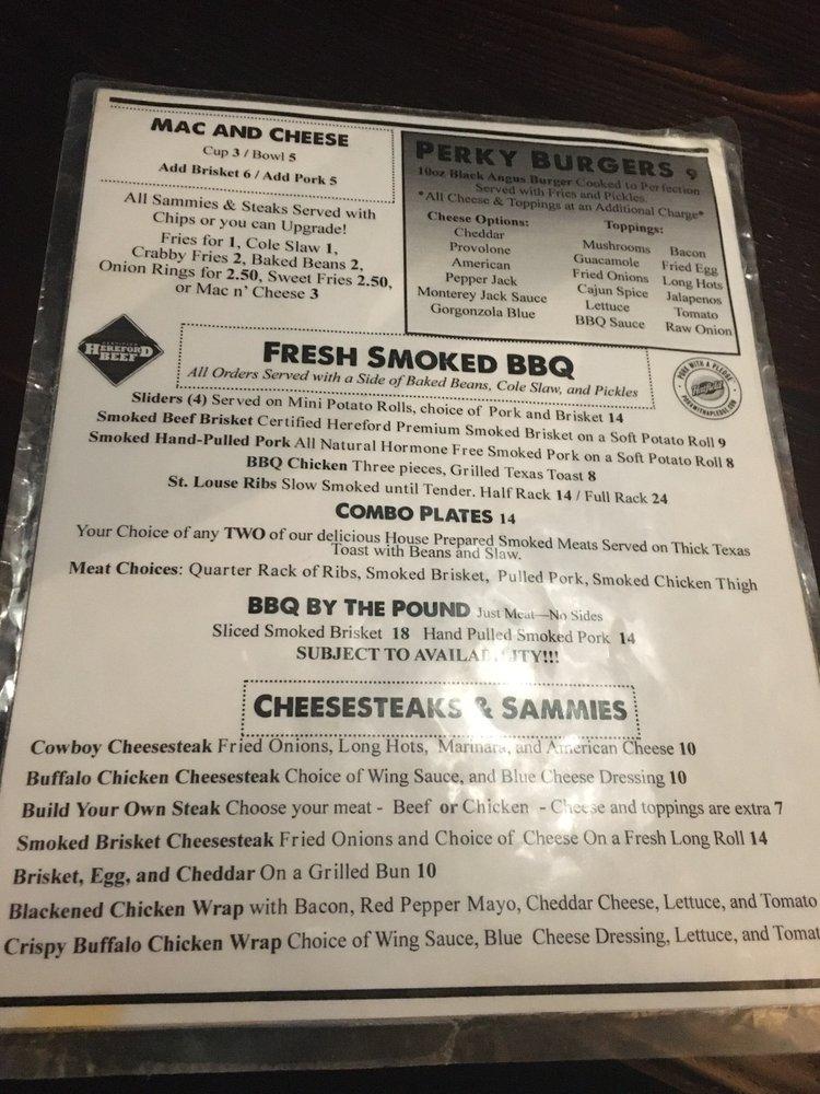 Menu at The Perky pub & bar, Oaks