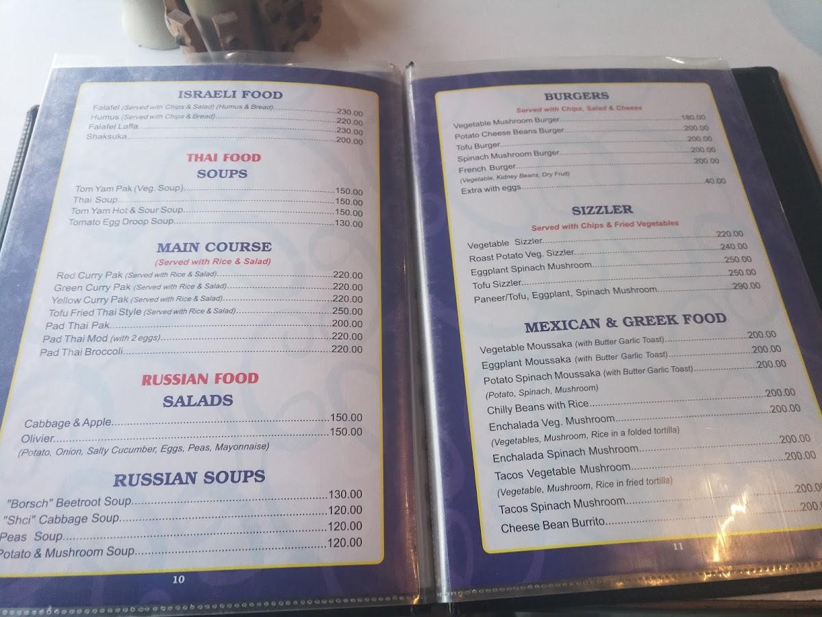 Menu at Oasis Cafe & German Bakery, Rishikesh, Tapovan By Pass Road