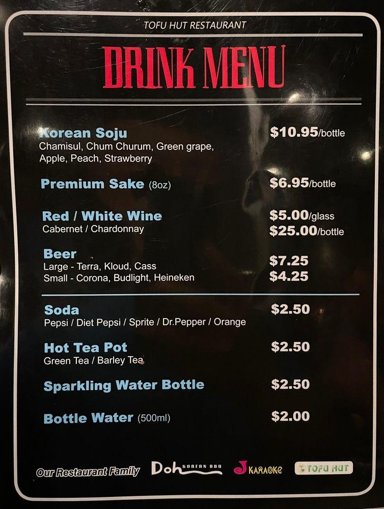 Menu at Tofu Hut BBQ, Las Vegas, W Spring Mountain Rd