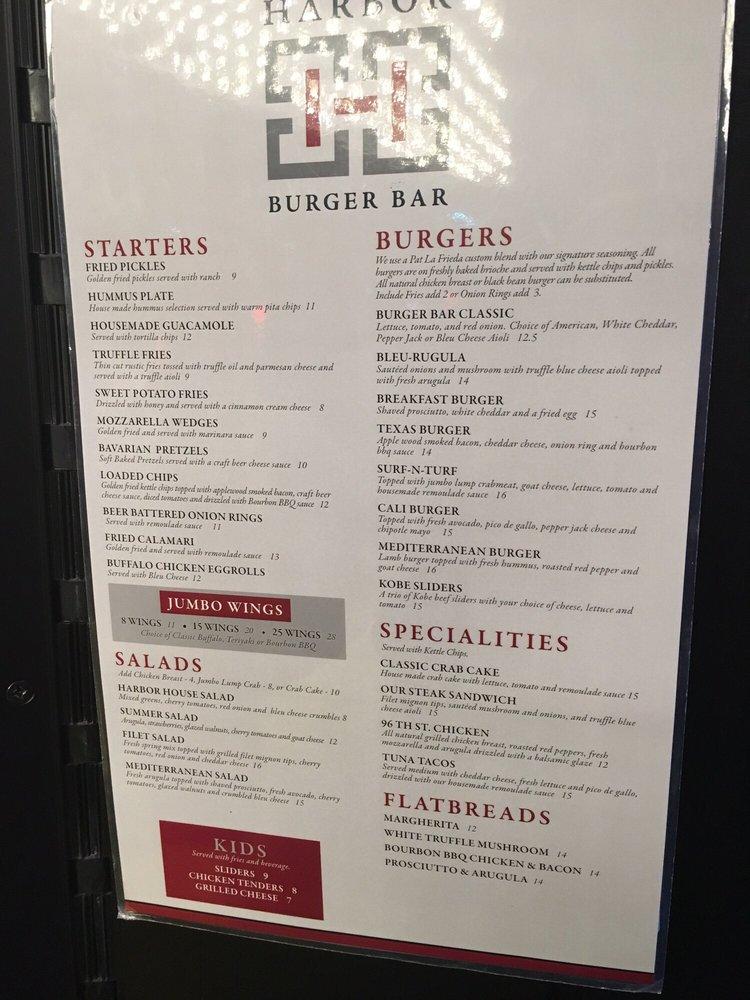 Menu at Harbor Burger Bar, Stone Harbor