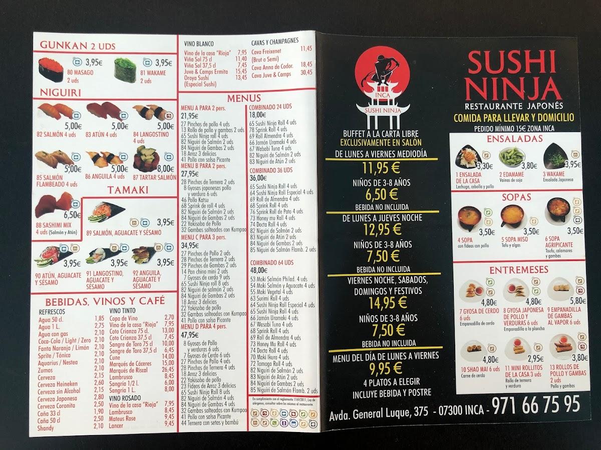 Carta Del Restaurante SushiNinja Inca carta-del-restaurante-sushininja-inca